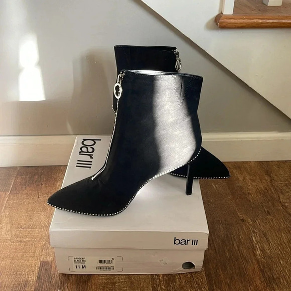 Bar lll stiletto black suede boots NEW in box size 11 - Picture 5 of 6